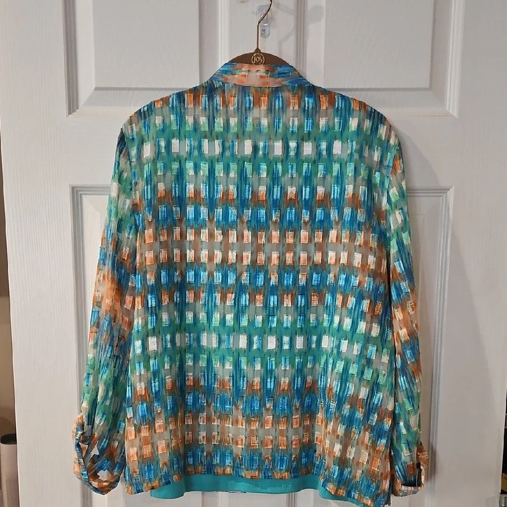 Ruby Rd. Multicolor Abstract Blouse - Picture 3 of 5